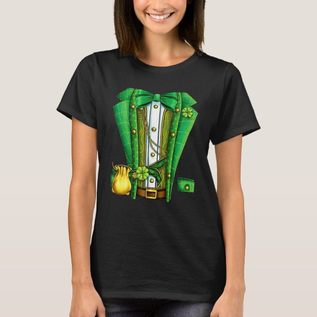 Camiseta Irish Formal Leprechaun Costume Suit Tuxedo St Pat (Anverso)