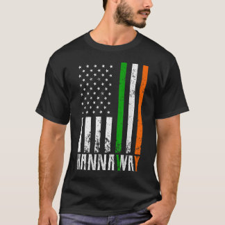 Camiseta Irish HANNAWAY Family American Flag Ireland Flag