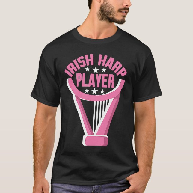 Camiseta Irish Harp Player Harp (Anverso)