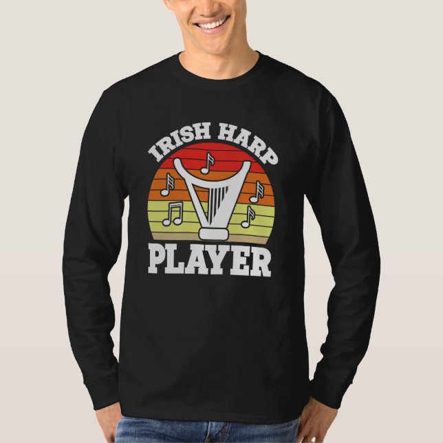 Camiseta Irish Harp Player Harp (Anverso)