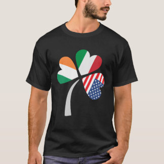 Camiseta Irish Italian American Flag Ireland Italy USA Patr