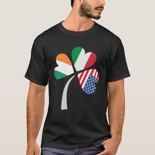 Camiseta Irish Italian American Flag Ireland Italy USA Patr (Anverso)