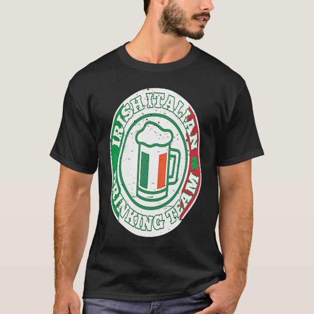 Camiseta Irish Italian Drinking Team St Patrick's Day (Anverso)