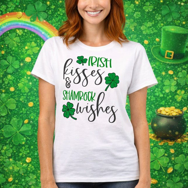Camiseta Irish Kisses & Shamrock Wishes (Subido por el creador)