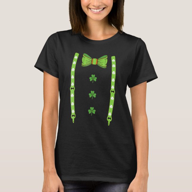 Camiseta Irish Leprechaun Costume Tuxedo St Patrick's Day B (Anverso)