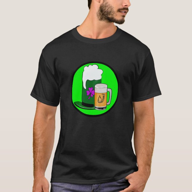 Camiseta Irish lucky shamrock with beer mug St Patrick's Da (Anverso)