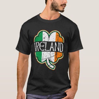 Camiseta Irish Map Ireland Flag Souvenir Distressed Adults 