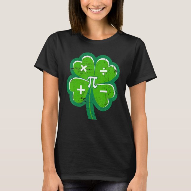 Camiseta Irish Math Teacher Shamrock St Patricks Day Pi Day (Anverso)