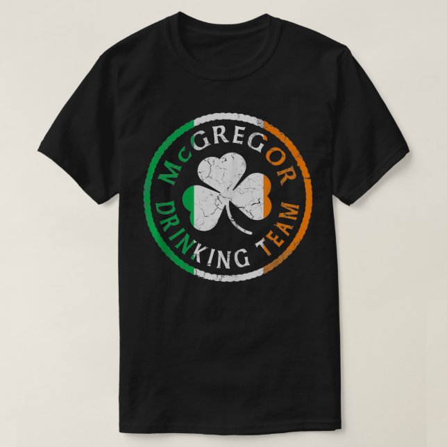 Camiseta Irish McGregor Drinking Team St Patricks Day Famil (Diseño del anverso)