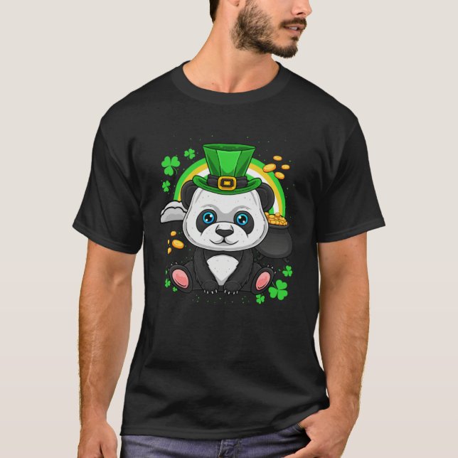 Camiseta Irish Panda Bear Cute St Patrick s Day St Paddys D (Anverso)
