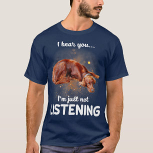 Camiseta Irish Setter te oigo no escuchar