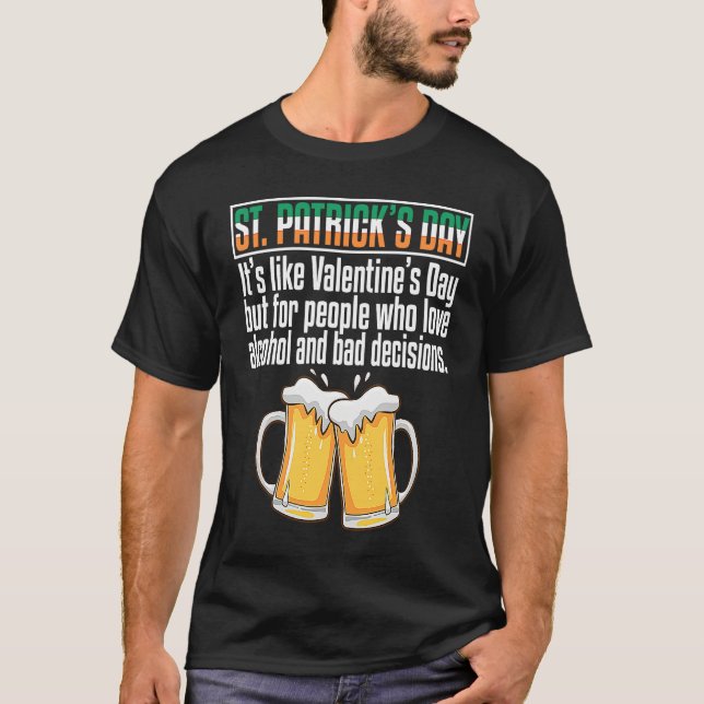 Camiseta Irish Shamrock Beer Drinking Happy Saint Patrick's (Anverso)