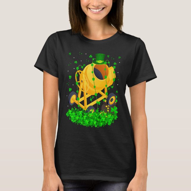 Camiseta Irish Shamrock Leprechaun Cement Mixer St Patrick' (Anverso)