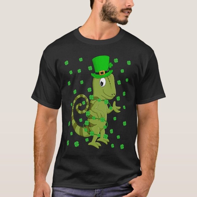 Camiseta Irish Shamrock Leprechaun Chameleon St Patrick's D (Anverso)