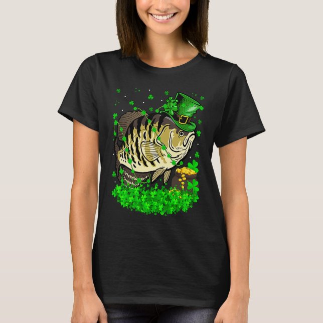 Camiseta Irish Shamrock Leprechaun Crappie Fish St Patrick' (Anverso)