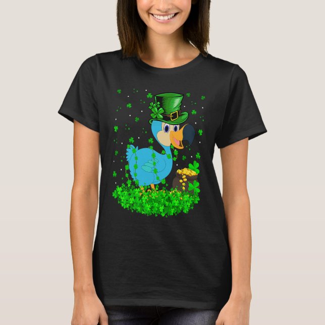 Camiseta Irish Shamrock Leprechaun Dodo Bird St Patrick's D (Anverso)