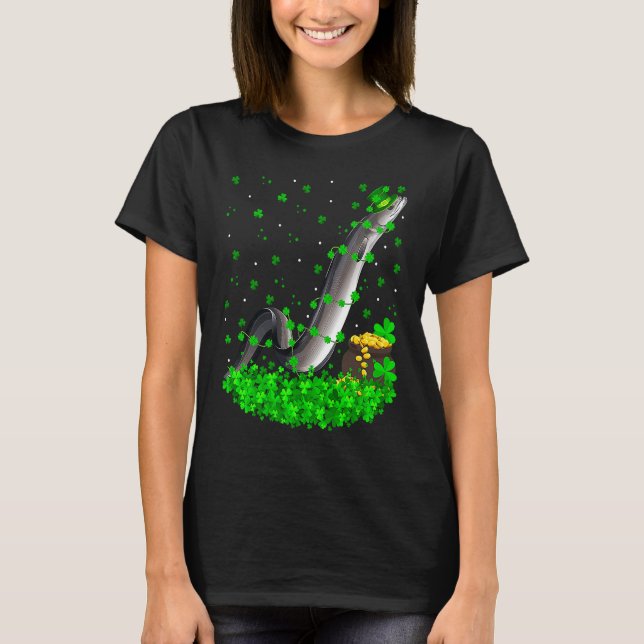 Camiseta Irish Shamrock Leprechaun Eels Fish St Patrick's D (Anverso)