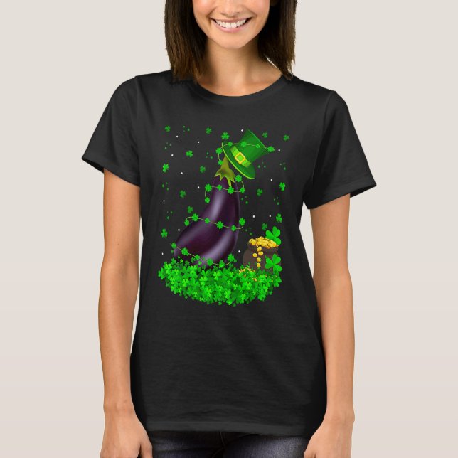 Camiseta Irish Shamrock Leprechaun Eggplant St Patrick's Da (Anverso)