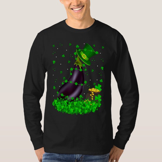 Camiseta Irish Shamrock Leprechaun Eggplant St Patrick's Da (Anverso)