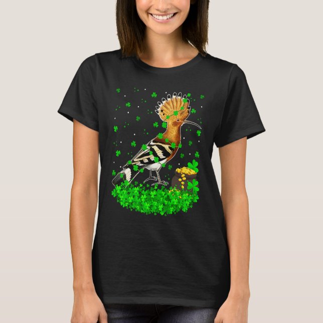 Camiseta Irish Shamrock Leprechaun Hoopoes Bird St Patrick' (Anverso)