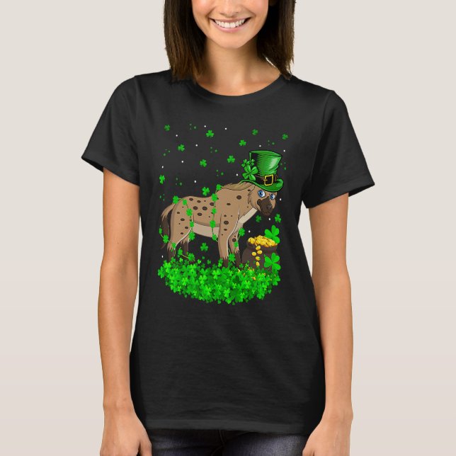 Camiseta Irish Shamrock Leprechaun Hyena St Patrick's Day (Anverso)
