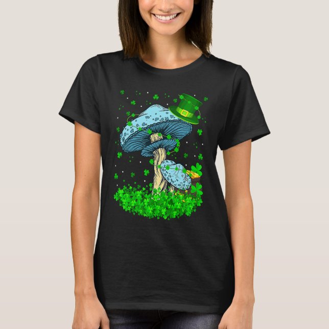 Camiseta Irish Shamrock Leprechaun Mushroom St Patrick's Da (Anverso)