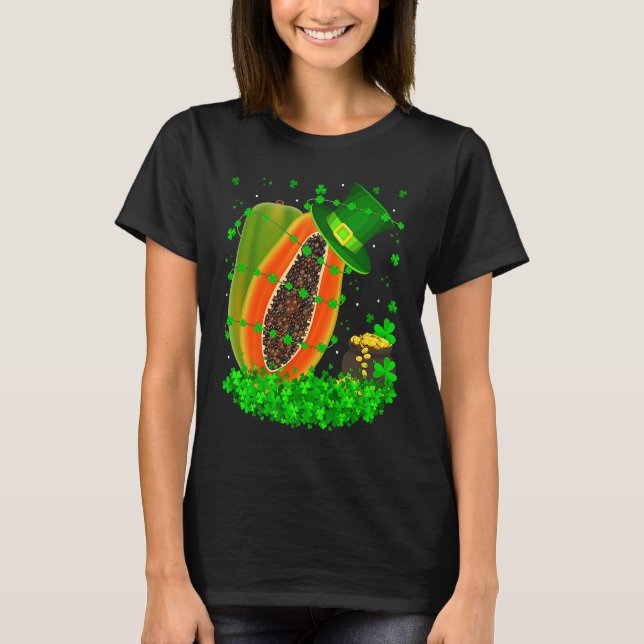 Camiseta Irish Shamrock Leprechaun Papaya St Patrick's Day (Anverso)