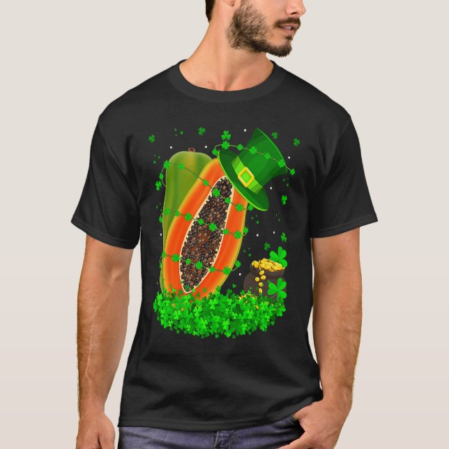 Camiseta Irish Shamrock Leprechaun Papaya St Patrick's Day (Anverso)