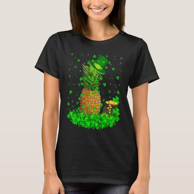 Camiseta Irish Shamrock Leprechaun Pineapple St Patrick's D (Anverso)