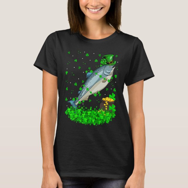 Camiseta Irish Shamrock Leprechaun Salmon Fish St Patrick's (Anverso)