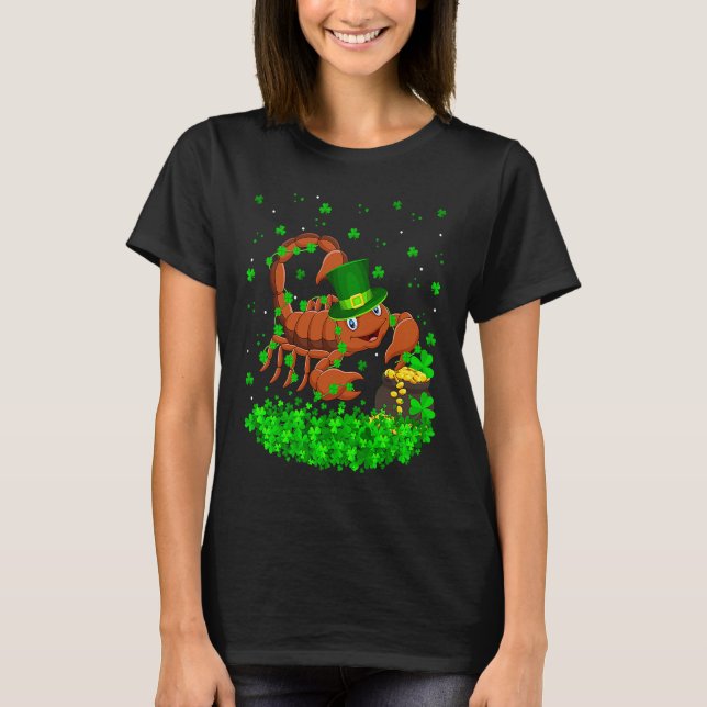 Camiseta Irish Shamrock Leprechaun Scorpion St Patrick's Da (Anverso)