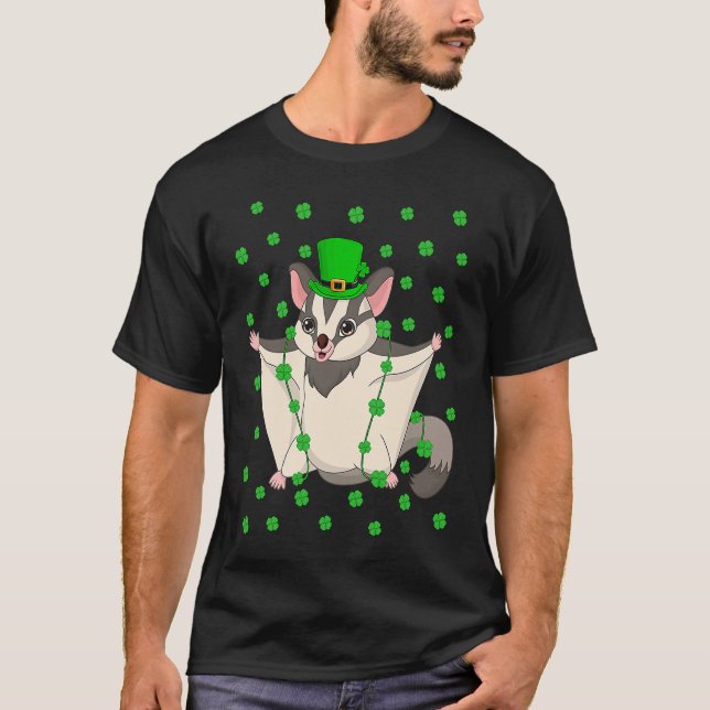 Camiseta Irish Shamrock Leprechaun Sugar Glider St Patrick' (Anverso)
