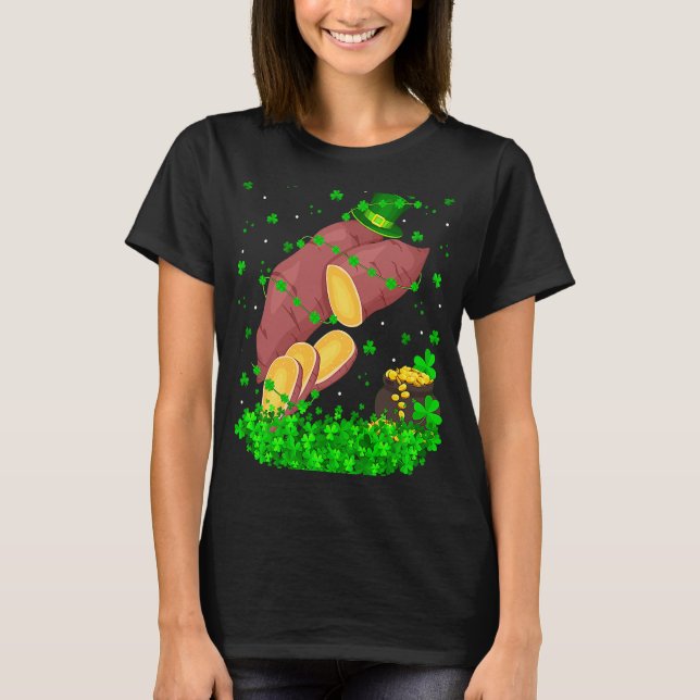 Camiseta Irish Shamrock Leprechaun Sweet Potato St Patrick' (Anverso)