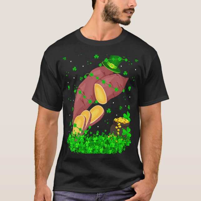Camiseta Irish Shamrock Leprechaun Sweet Potato St Patrick' (Anverso)