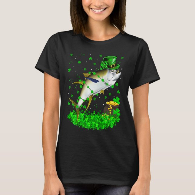 Camiseta Irish Shamrock Leprechaun Tuna Fish St Patrick's D (Anverso)