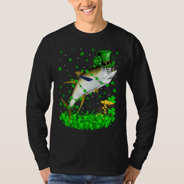 Camiseta Irish Shamrock Leprechaun Tuna Fish St Patrick's D (Anverso)