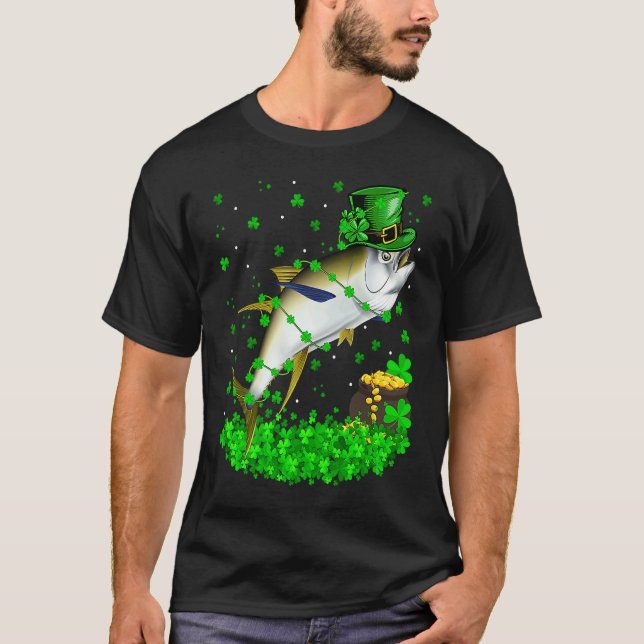 Camiseta Irish Shamrock Leprechaun Tuna Fish St Patrick's D (Anverso)