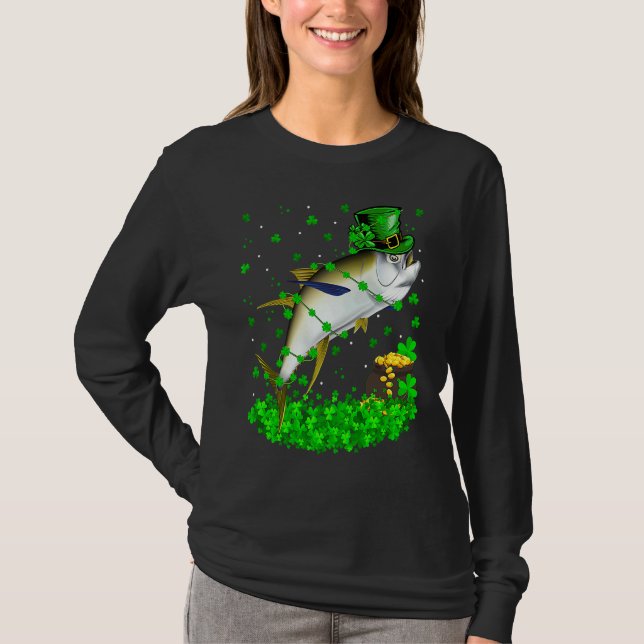Camiseta Irish Shamrock Leprechaun Tuna Fish St Patrick's D (Anverso)