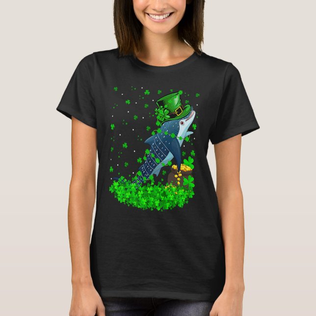 Camiseta Irish Shamrock Leprechaun Whale Shark St Patrick's (Anverso)