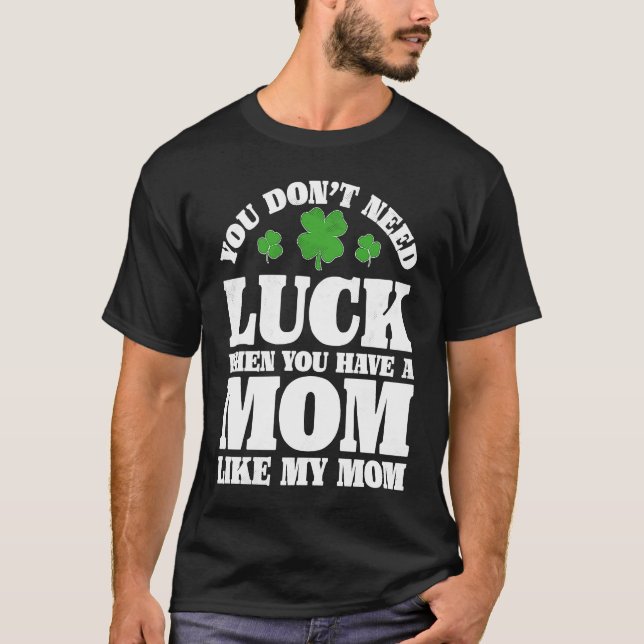 Camiseta Irish Shamrock Lucky Mom St Patrick's Day Boys Gir (Anverso)