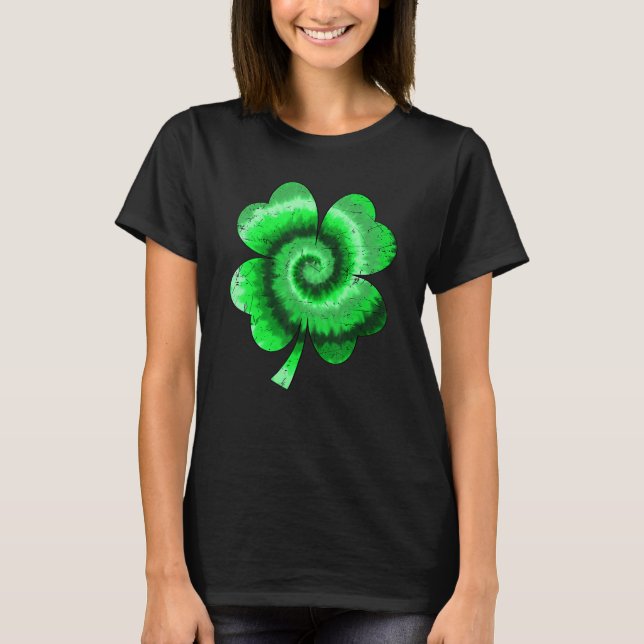 Camiseta Irish Shamrock Tie Dye Happy St Patrick's Day Go L (Anverso)