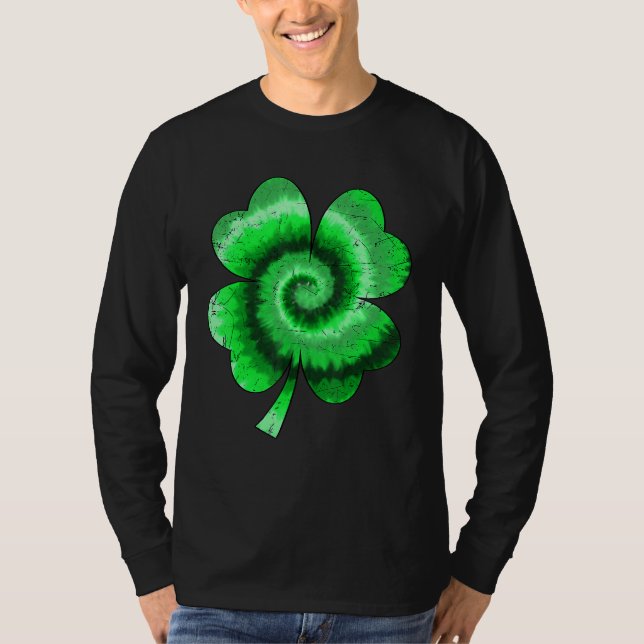 Camiseta Irish Shamrock Tie Dye Happy St Patrick's Day Go L (Anverso)