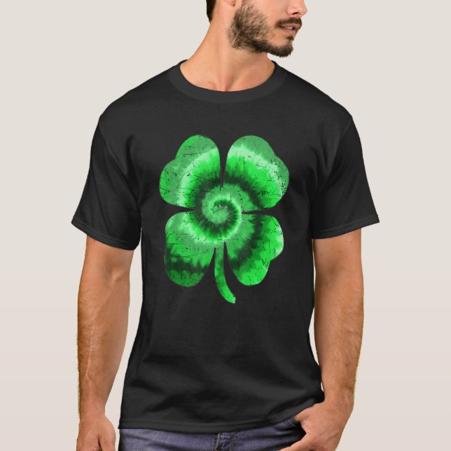 Camiseta Irish Shamrock Tie Dye Happy St Patrick's Day Go L (Anverso)