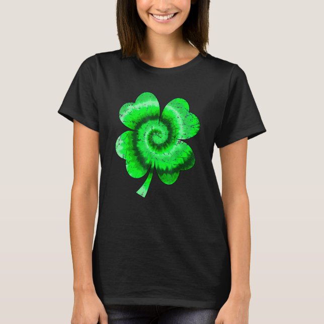 Camiseta Irish Shamrock Tie Dye Happy St Patrick's Day Go L (Anverso)