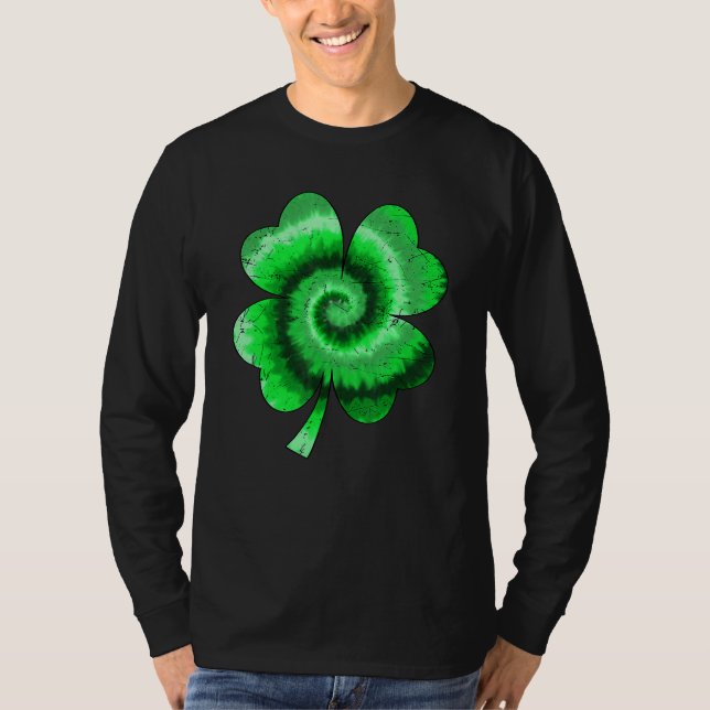 Camiseta Irish Shamrock Tie Dye Happy St Patrick's Day Go L (Anverso)