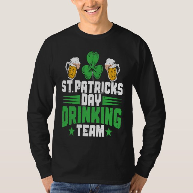 Camiseta Irish St Patrick's Day Drinking Team Shamrock C (Anverso)