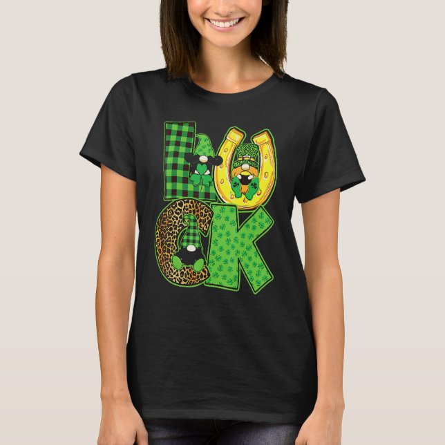 Camiseta Irish St Patrick's Day Gnomes Leprechauns Lucky Ho (Anverso)