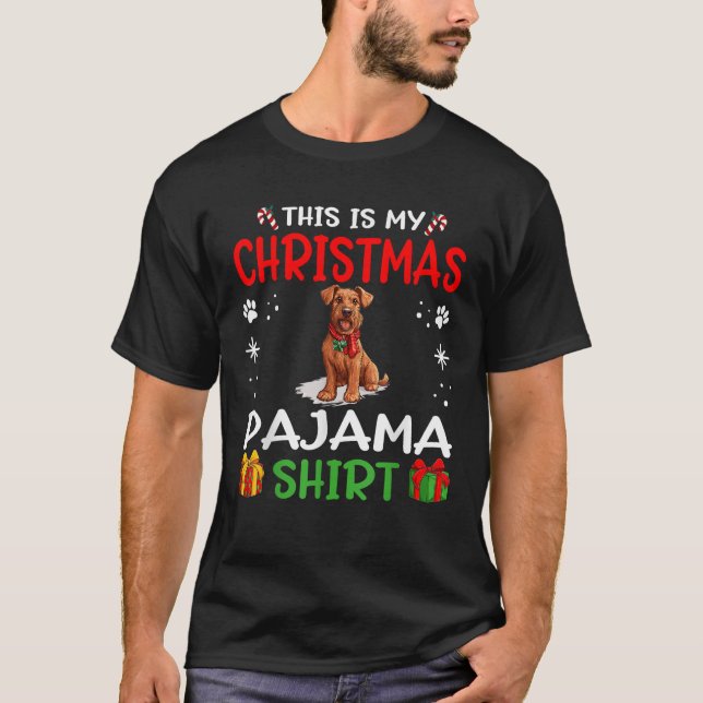 Camiseta Irish Terrier Dog Nightgown Pajama This is my Chri (Anverso)