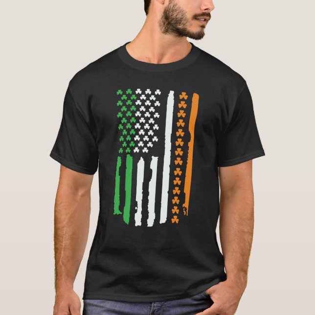 Camiseta Irish USA Flag St Patricks Day (Anverso)