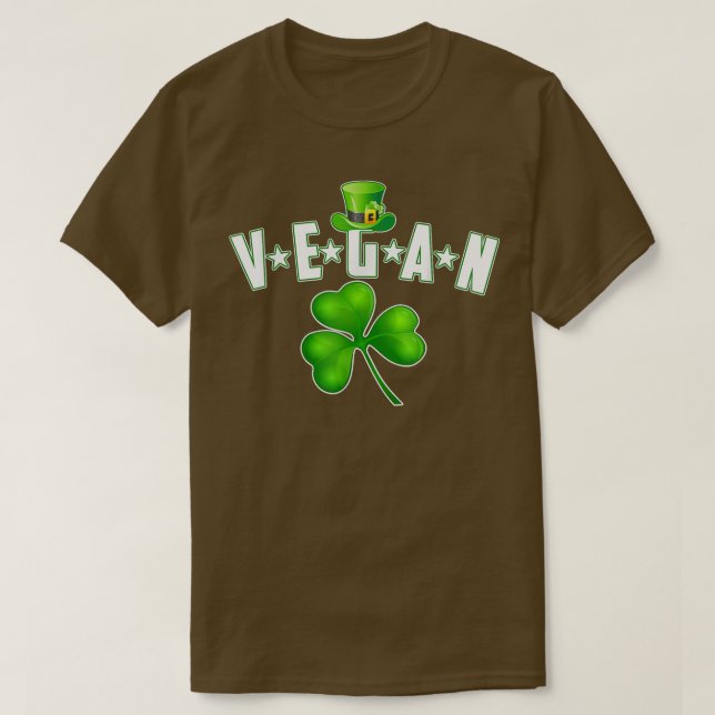 Camiseta Irish Vegan St Patty Day Vegetarian St Patricks da (Diseño del anverso)